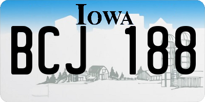 IA license plate BCJ188