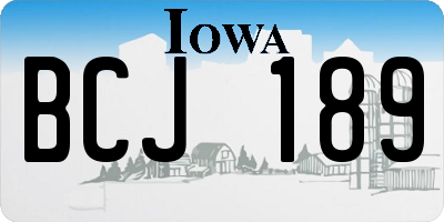 IA license plate BCJ189