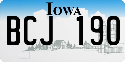 IA license plate BCJ190