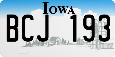 IA license plate BCJ193