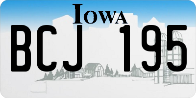 IA license plate BCJ195