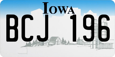 IA license plate BCJ196