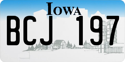 IA license plate BCJ197