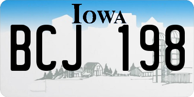 IA license plate BCJ198