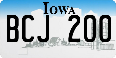IA license plate BCJ200