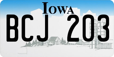 IA license plate BCJ203