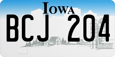 IA license plate BCJ204