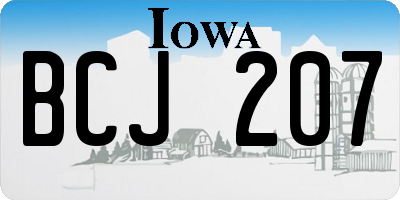 IA license plate BCJ207