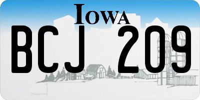 IA license plate BCJ209