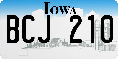 IA license plate BCJ210