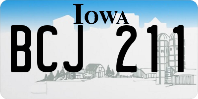 IA license plate BCJ211