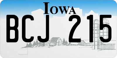 IA license plate BCJ215