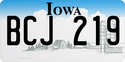 IA license plate BCJ219