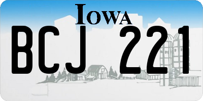 IA license plate BCJ221