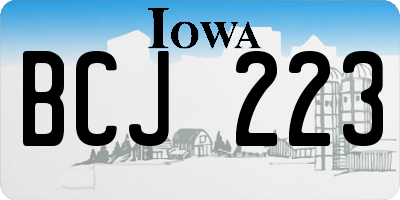 IA license plate BCJ223