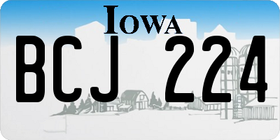 IA license plate BCJ224