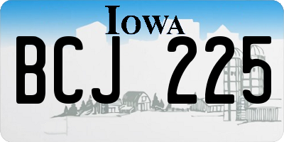 IA license plate BCJ225