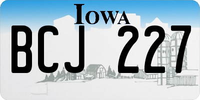 IA license plate BCJ227
