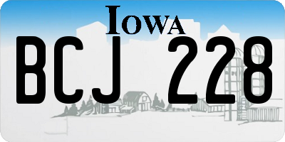 IA license plate BCJ228