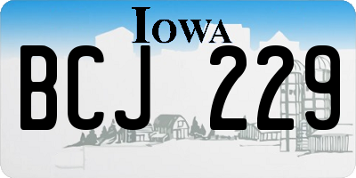 IA license plate BCJ229