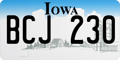 IA license plate BCJ230