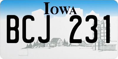 IA license plate BCJ231