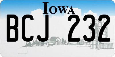 IA license plate BCJ232