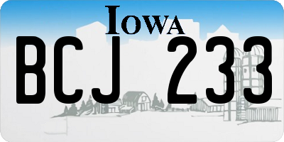 IA license plate BCJ233
