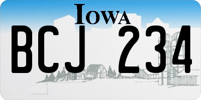 IA license plate BCJ234