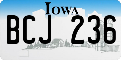 IA license plate BCJ236