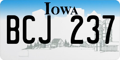 IA license plate BCJ237
