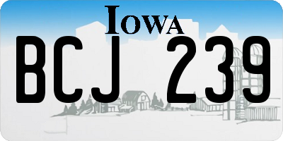 IA license plate BCJ239