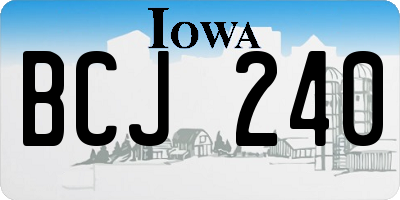 IA license plate BCJ240