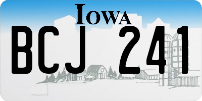IA license plate BCJ241