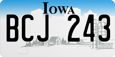 IA license plate BCJ243