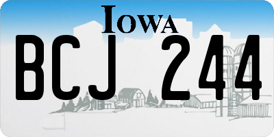 IA license plate BCJ244