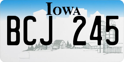 IA license plate BCJ245