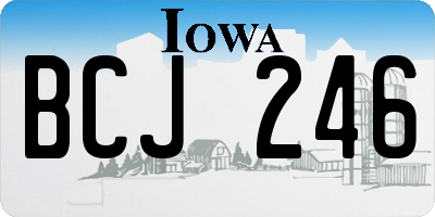 IA license plate BCJ246