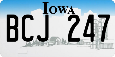 IA license plate BCJ247