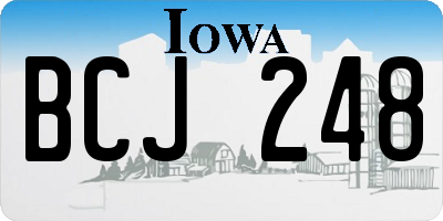 IA license plate BCJ248
