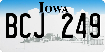 IA license plate BCJ249