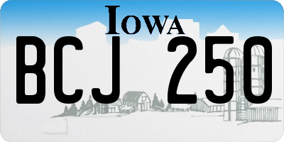 IA license plate BCJ250