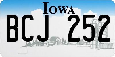 IA license plate BCJ252