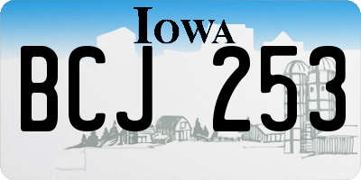 IA license plate BCJ253