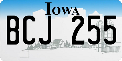 IA license plate BCJ255