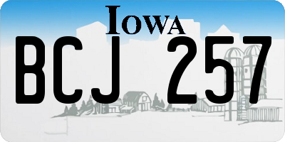 IA license plate BCJ257