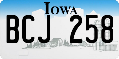 IA license plate BCJ258