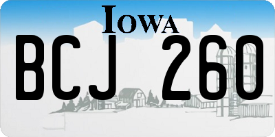 IA license plate BCJ260