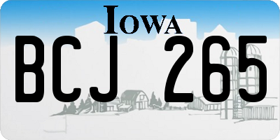 IA license plate BCJ265