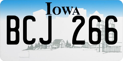 IA license plate BCJ266